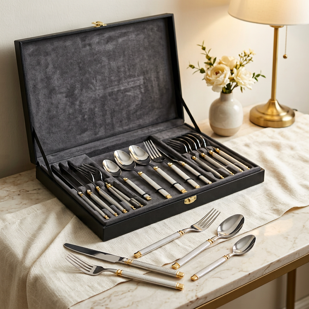 Majestic Stainless-Steel Cutlery Set 24 Piece