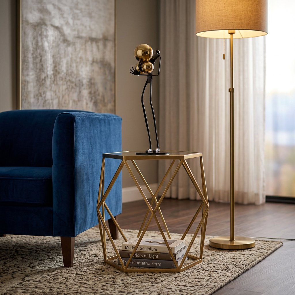 Elegant Metallic Sphere Juggler Sculpture