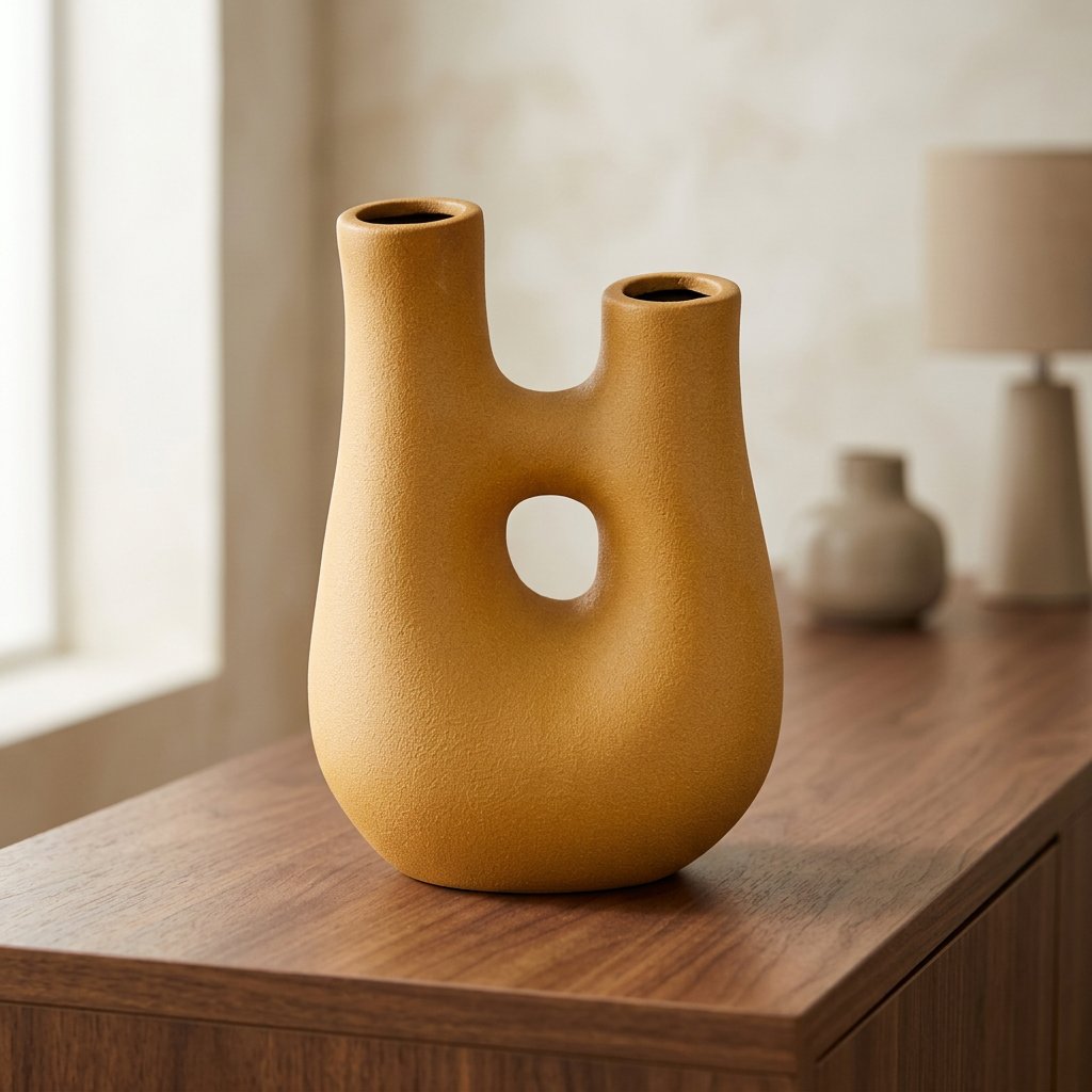 Modern Ceramic Double Spout Vase