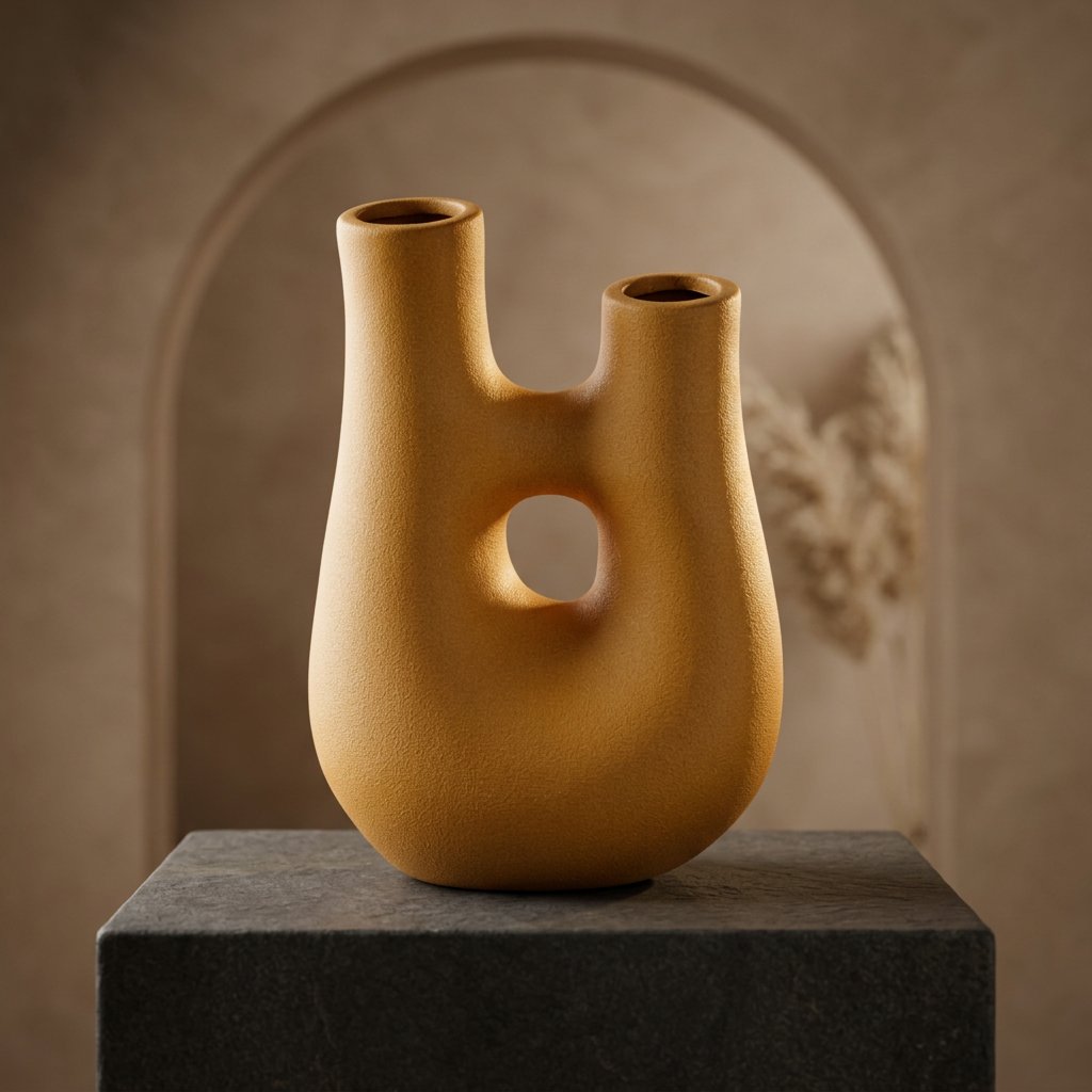 Modern Ceramic Double Spout Vase