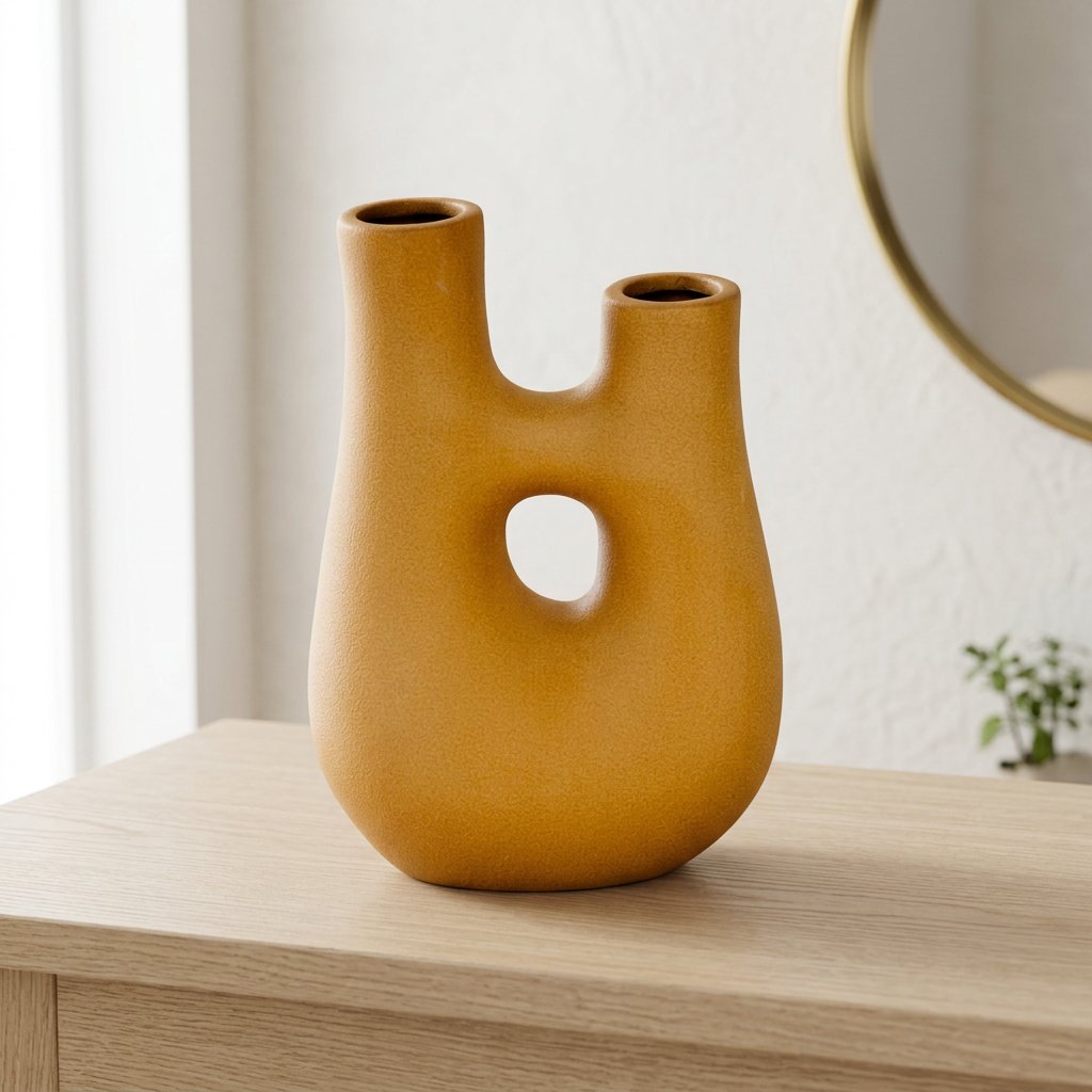 Modern Ceramic Double Spout Vase