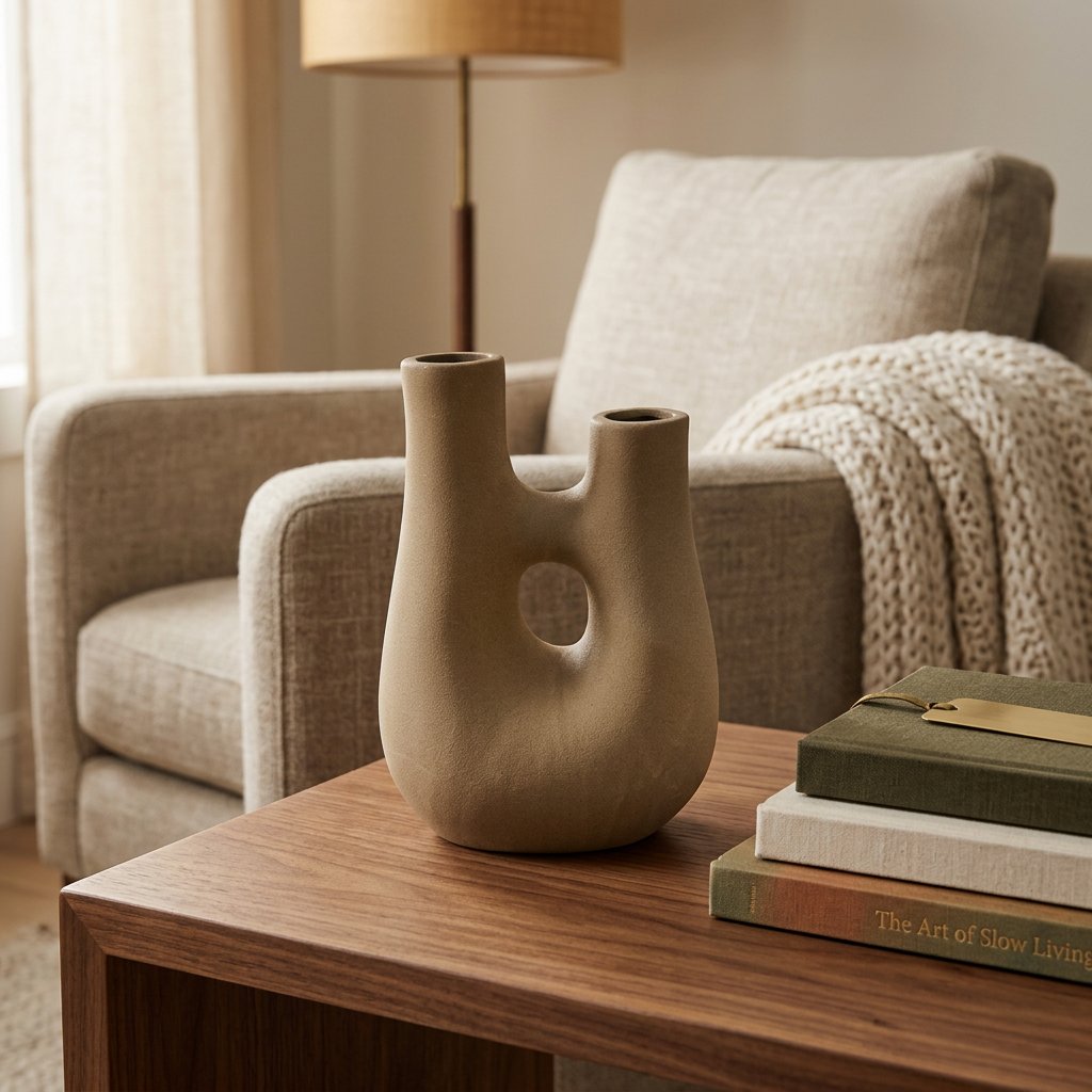 Modern Ceramic Double Spout Vase