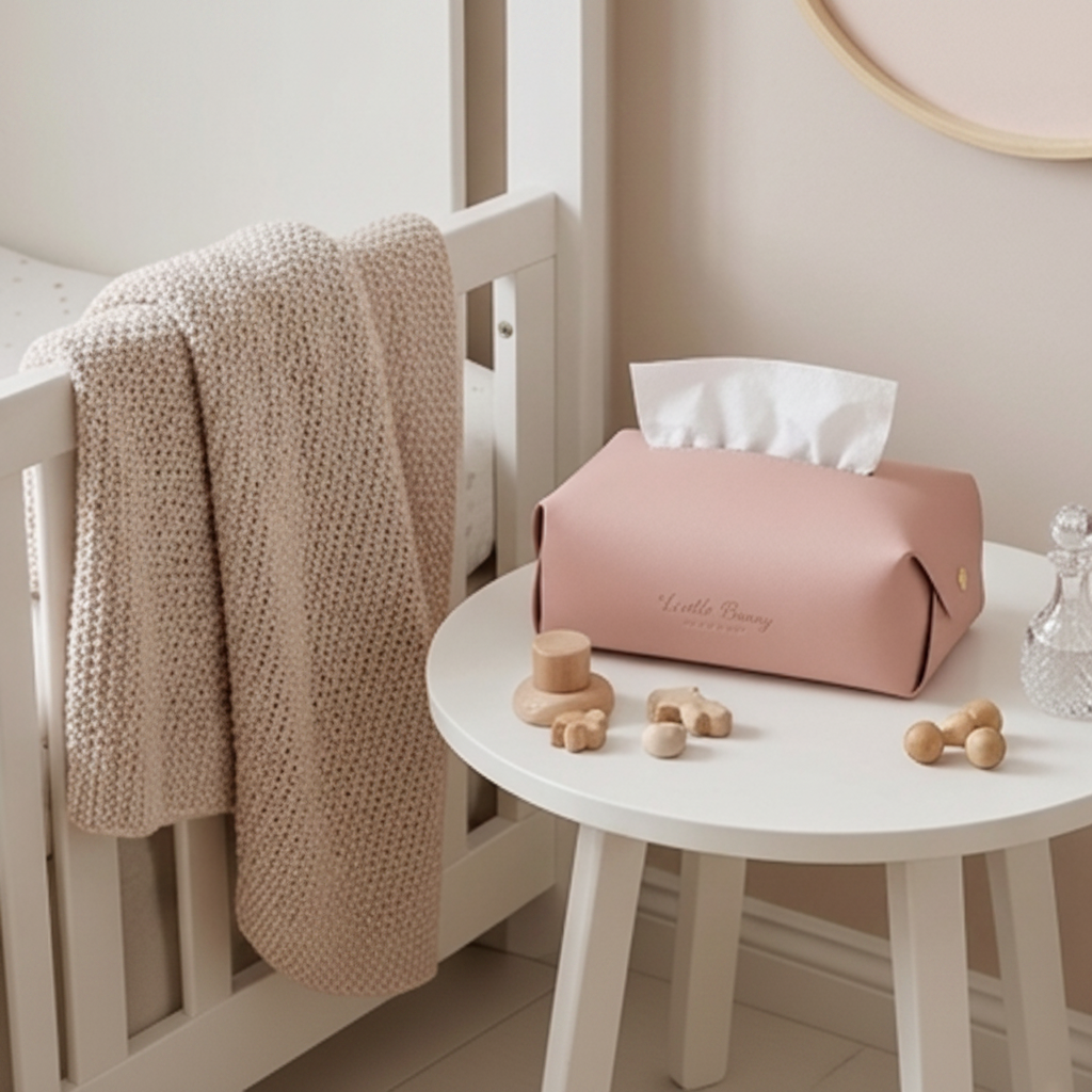 Elegant Leather Tissue Box Cover