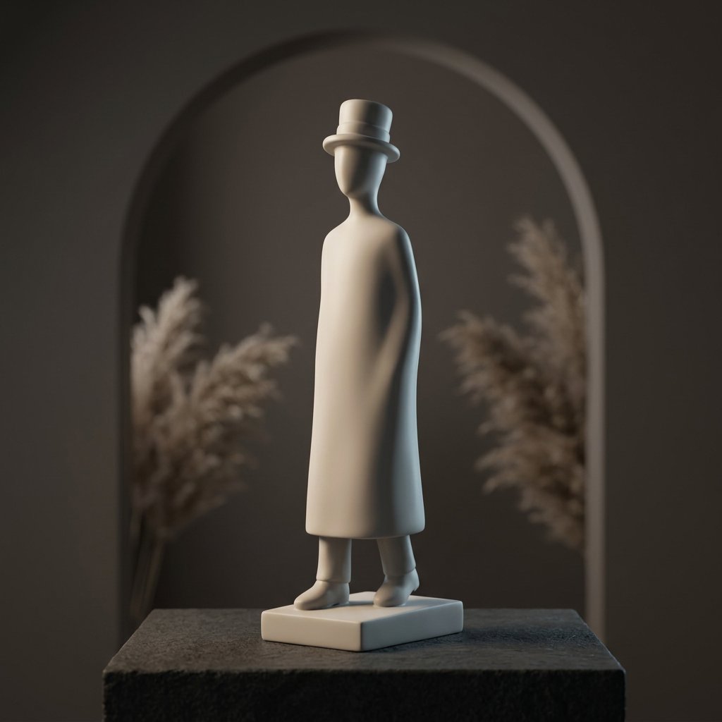 Anonymous Gentleman in Top Hat Sculpture