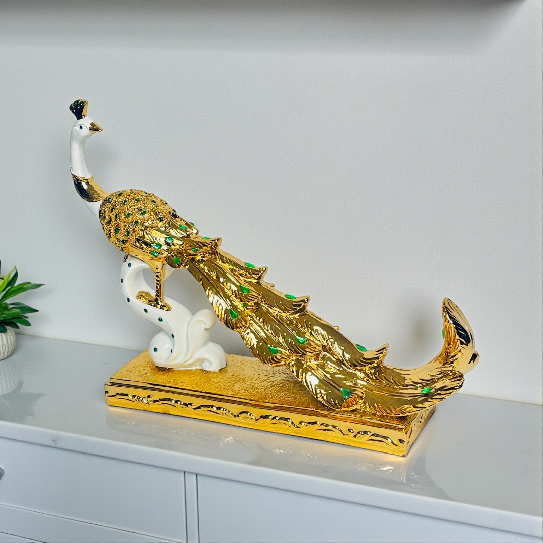 Elegant Peacock Modern Decorative Showpiece