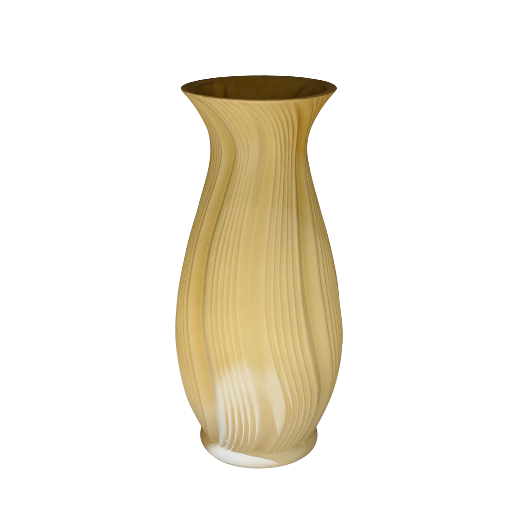 Elegant Ribbed Matte Resin Vase