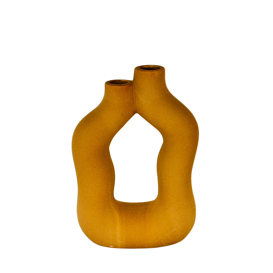Komorebi Dual Spout Organic Ceramic Vase