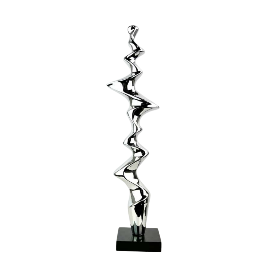 Modern Fluid Helix Abstract Sculpture