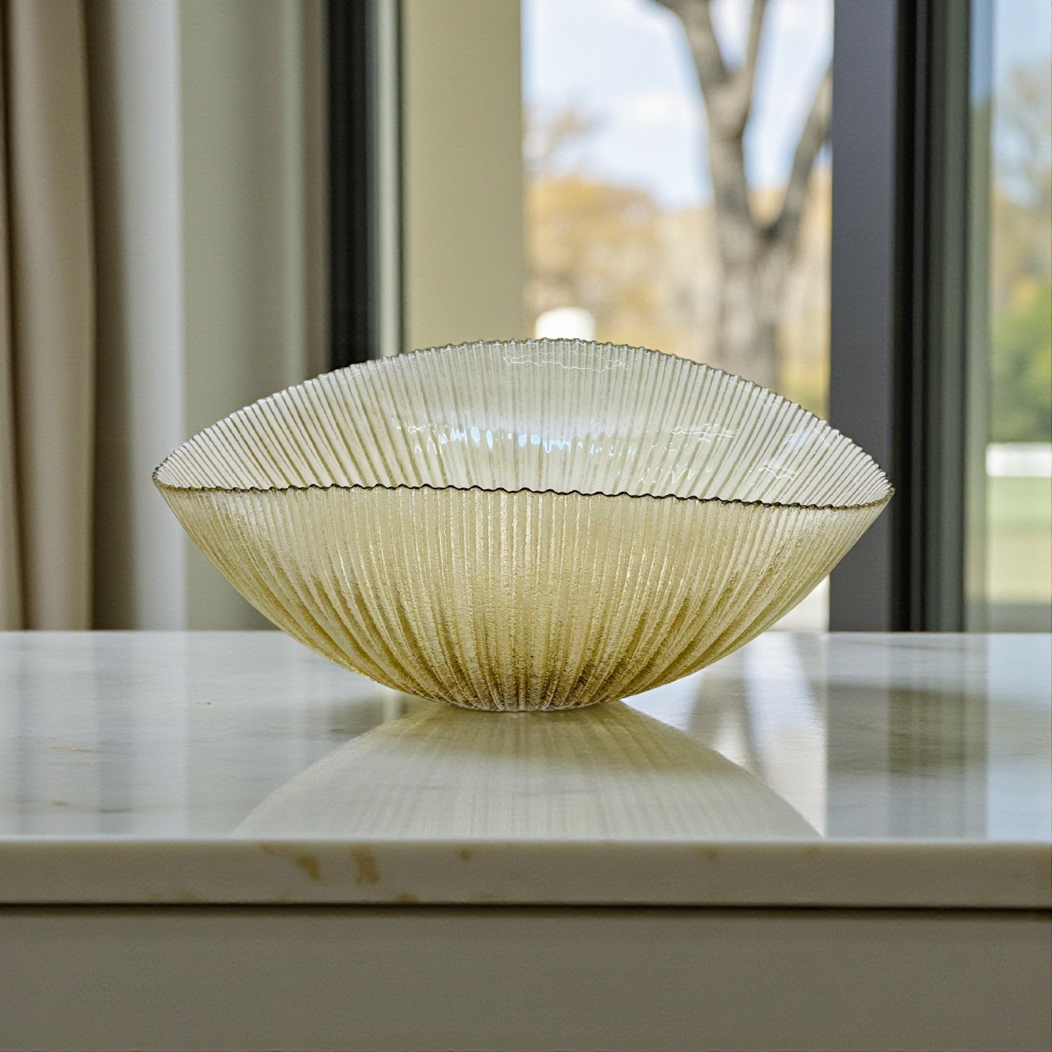 Italian Luxury Ripple Flow Centerpiece Vase