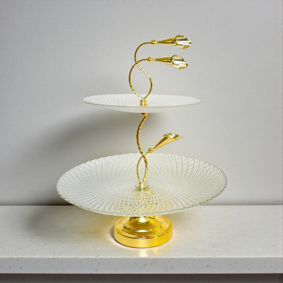 Classic Grace Gold-Edged Cake Stand