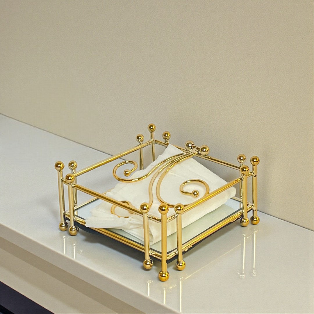 Elegant Golden Tissue Holder