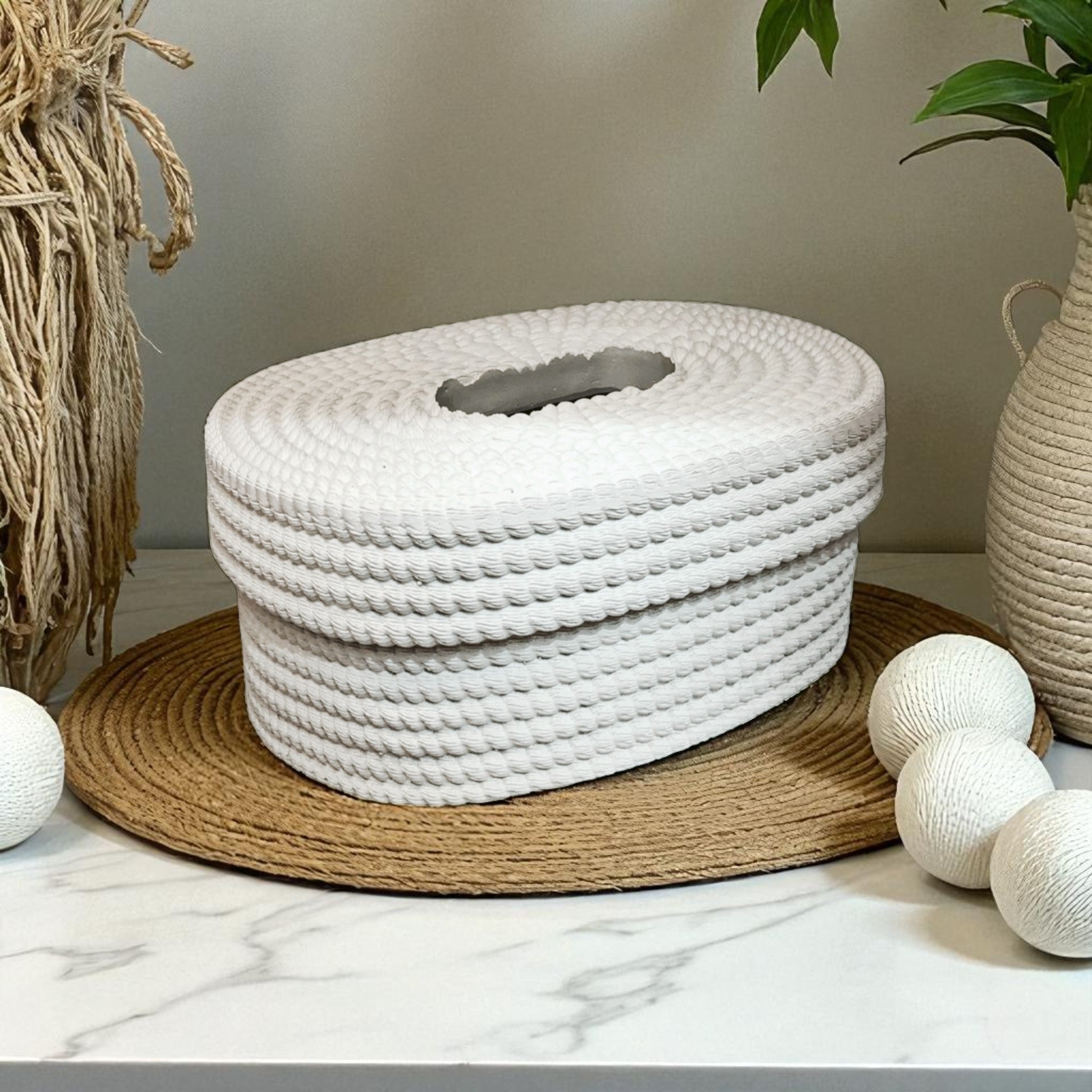 Imaar Braided Elegance Tissue Box