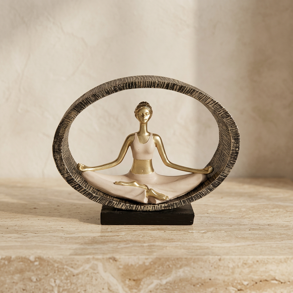 Artisan Meditation Oval Frame Sculpture