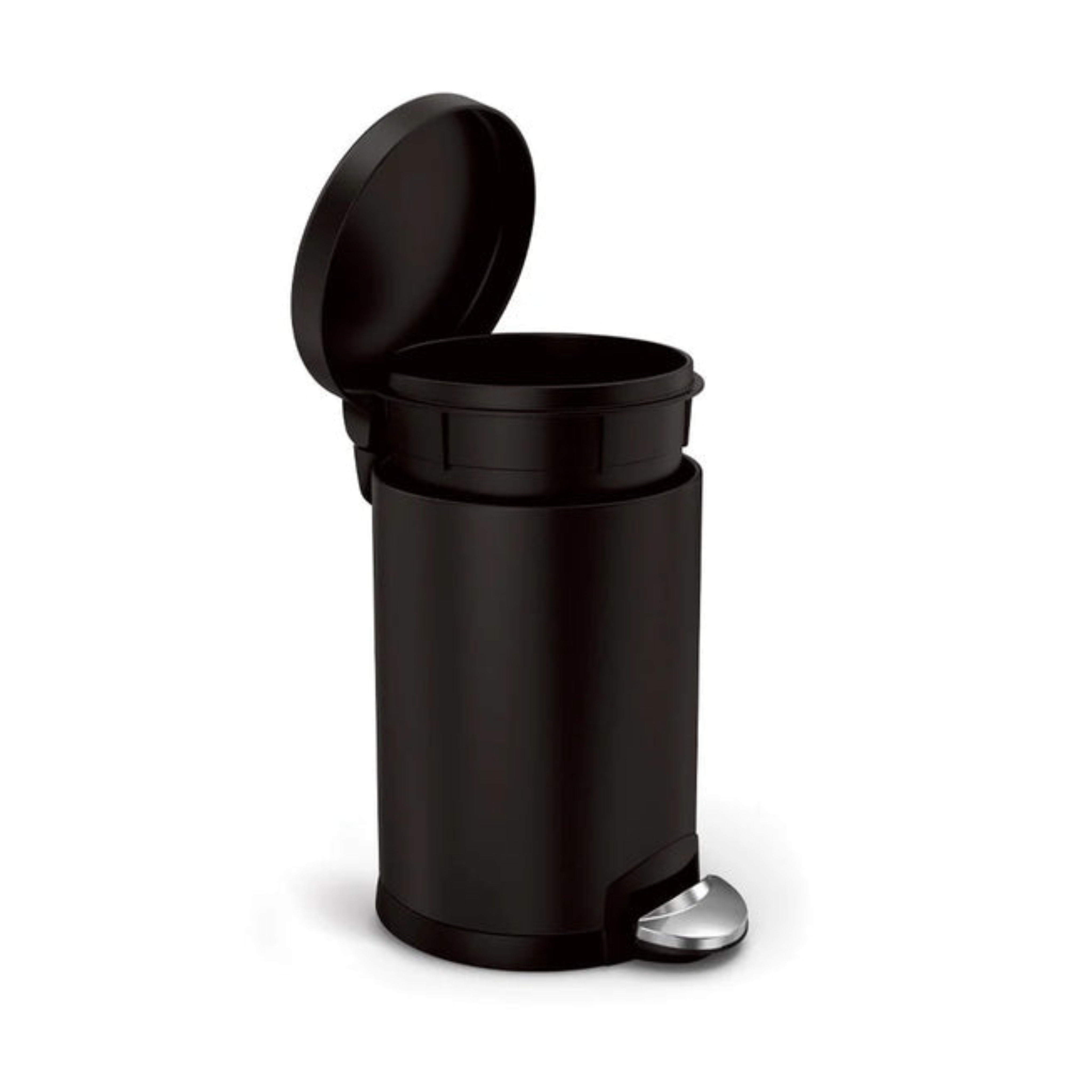 Modern Matte Black Pedal Bin – Compact Waste Solution