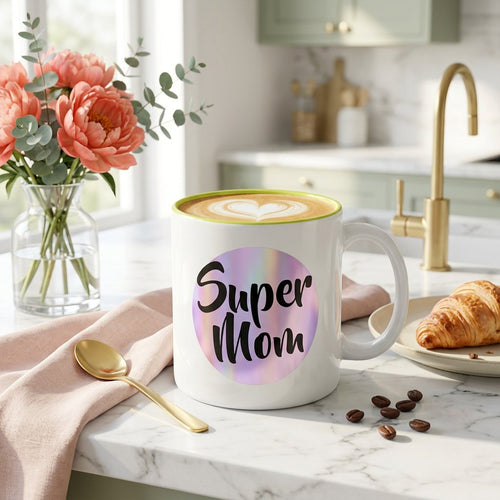 Dual-Tone Ceramic Mom Gift Mug