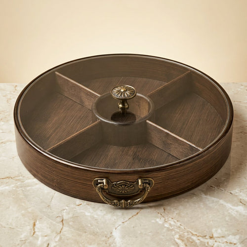 Wooden Multi-Compartment Dry Fruit