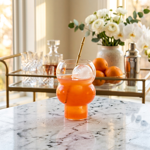 Modern Stacked Cocktail Glass