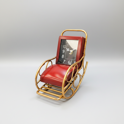Vintage Rocking Chair Tabletop Clock