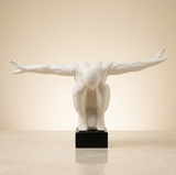 Modernist Crouching Diver Sculpture
