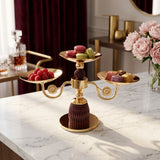 Crown Gold 3-Bowl Multi-Level Appetizer & Dessert Stand