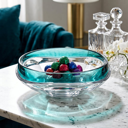 Prism Twisted Lead-Free Crystal Showpiece & Fruit Bowl