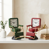 Vintage Barber Shop Chair Table Clock