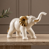 Modern Gold Textured Lucky Elephant Statue