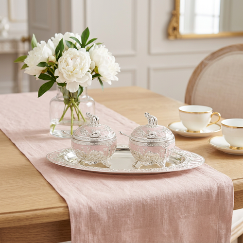 Imperial Elephant Bowl Set with Matching Tray