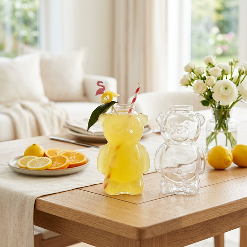 Elegant Sculptured Bear Cocktail Glass