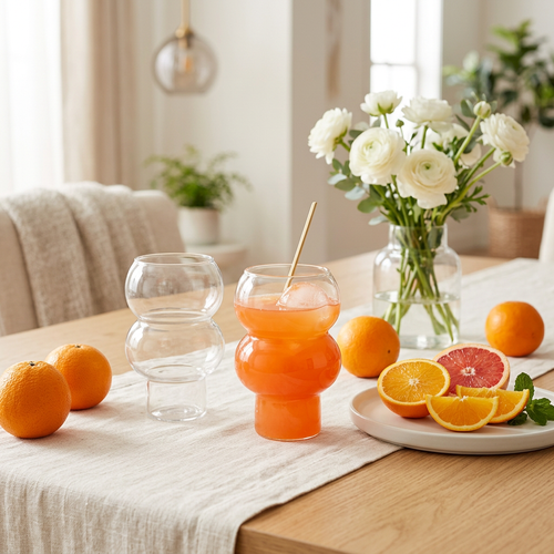 Modern Stacked Cocktail Glass