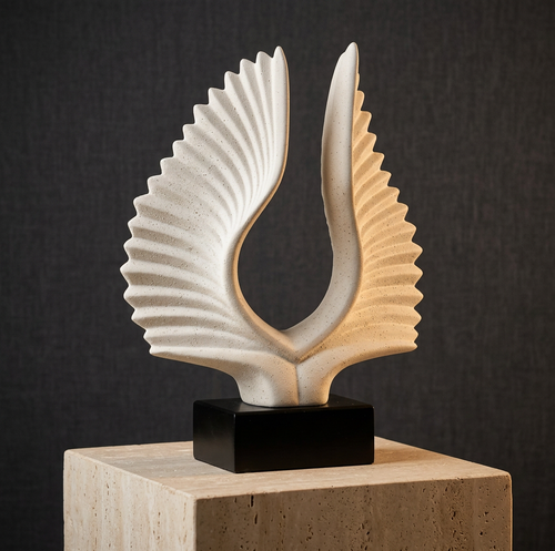 Modernist Radiant Wings Abstract Sculpture