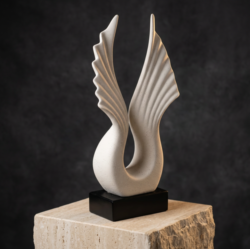 Modernist Soaring Wings Abstract Sculpture