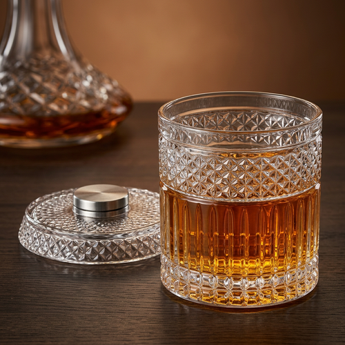 Crystal Rotating Whiskey Glass