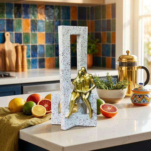 Modern Abstract Romantic Couple Sculpture