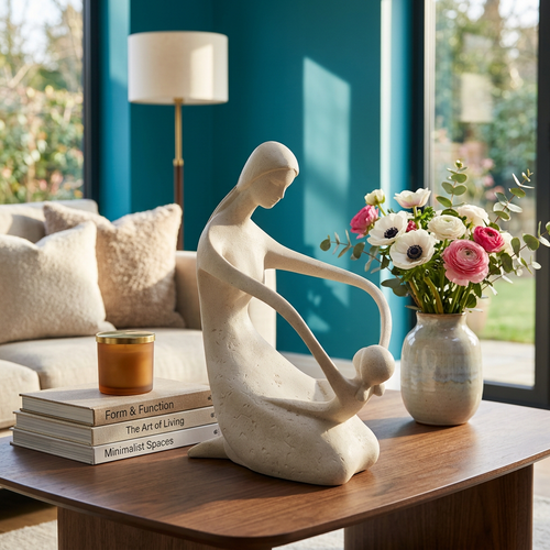 Modern Mother and Child Statue