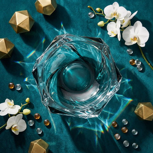 Glacier Amber Tinted Crystal Decorative Bowl