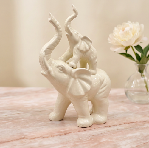 Royal Elephant Mother & Calf Sculpture