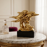 Luxury Gold Dolphin Pair Tabletop Figurine