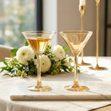 Amber Tinted Martini Glasses Set of 6