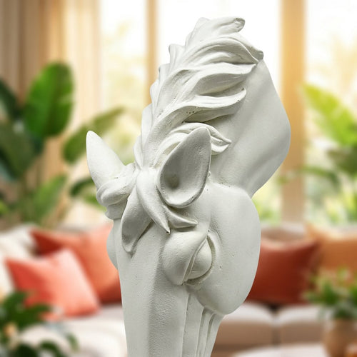 Modern Abstract White Horse Head Statue