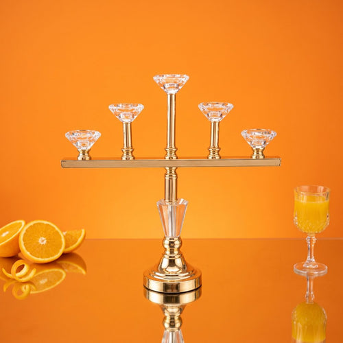 Modern Architectural 5 Cup Lotus Candle Holder