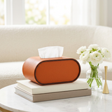 Modern Oval PU Tissue Box Cover