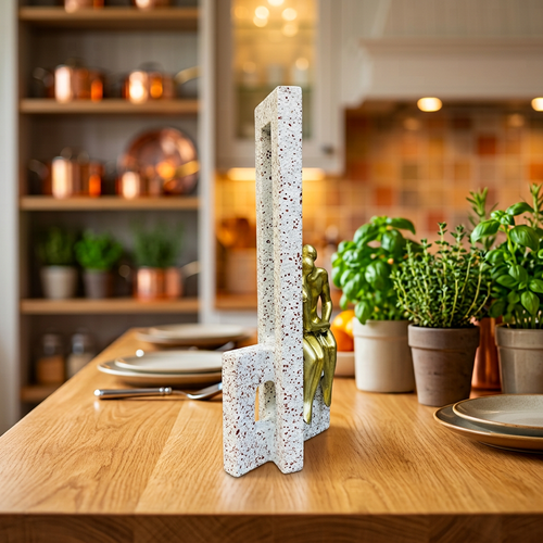 Modern Abstract Romantic Couple Sculpture