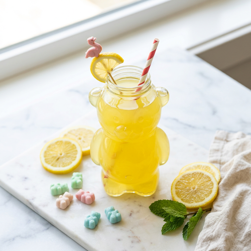 Elegant Sculptured Bear Cocktail Glass