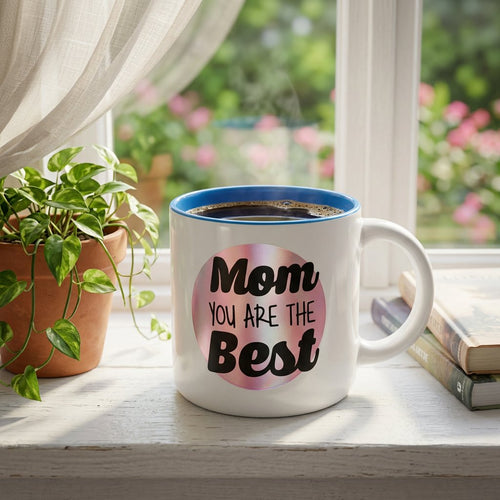 Dual-Tone Ceramic Mom Gift Mug