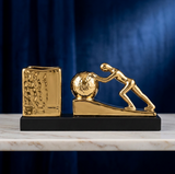 Luxury Gold Figure & Globe Pen Holder Desk Set