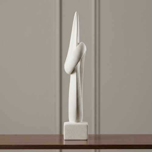 Modernist Vertical Twist Abstract Sculpture