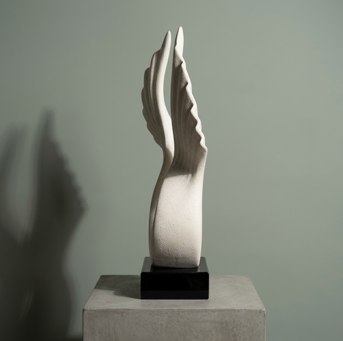 Modernist Soaring Wings Abstract Sculpture
