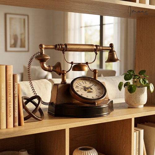 Vintage Rotary Telephone Table Clock