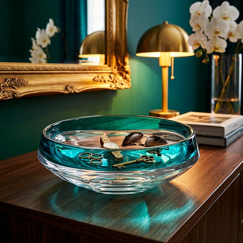Prism Twisted Lead-Free Crystal Showpiece & Fruit Bowl